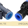 Pneumatic tee fittings