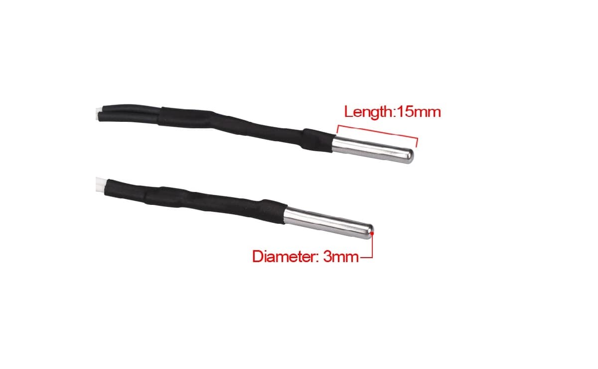 NTC 100K Thermistor B3950 with 1m cable length new high temperature sensor for 3d printer - Image 3
