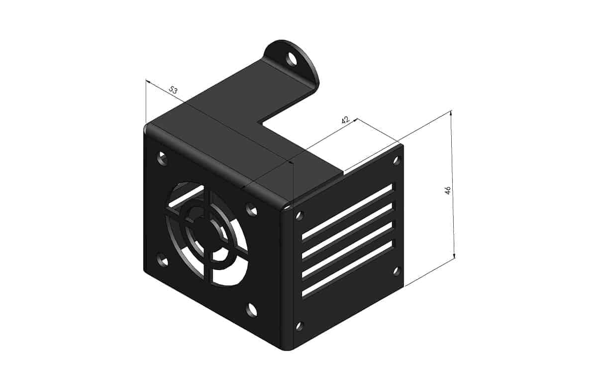 Cooling fan metal case Mildsteel material for 3D printer machine - Image 3