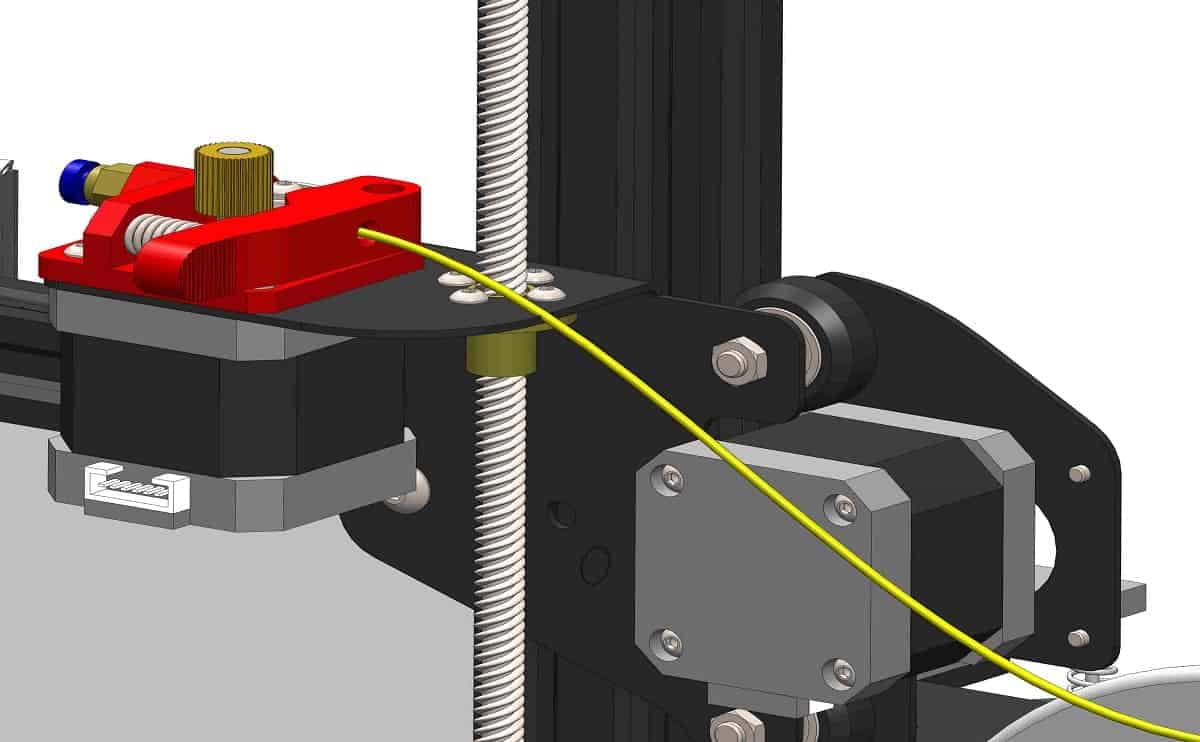 Extruder frame mount right side for mk8 extruder Mild steel material for 2040 Aluminium Profile - Image 3