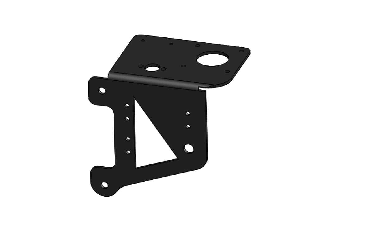 MK8 Extruder frame mount mildsteel/aluminium for 2040 profile 3D printer - Image 2