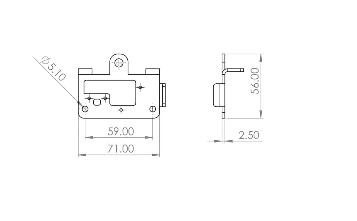Hotend frame mount for 2020 aluminium profile - Image 3