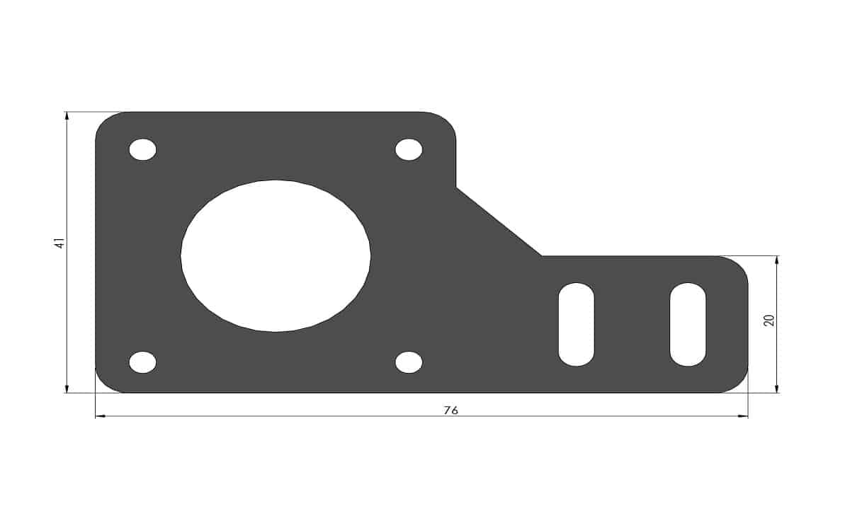 Nema17 Motor Holder Mildsteel/Aluminium for 2040 Profile 3D printer - Image 3