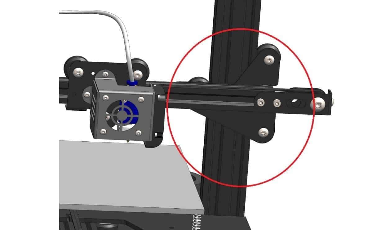 Belt tensioner metal adjustable mechanism improved for 2020 aluminium profile 3D printer - Image 5