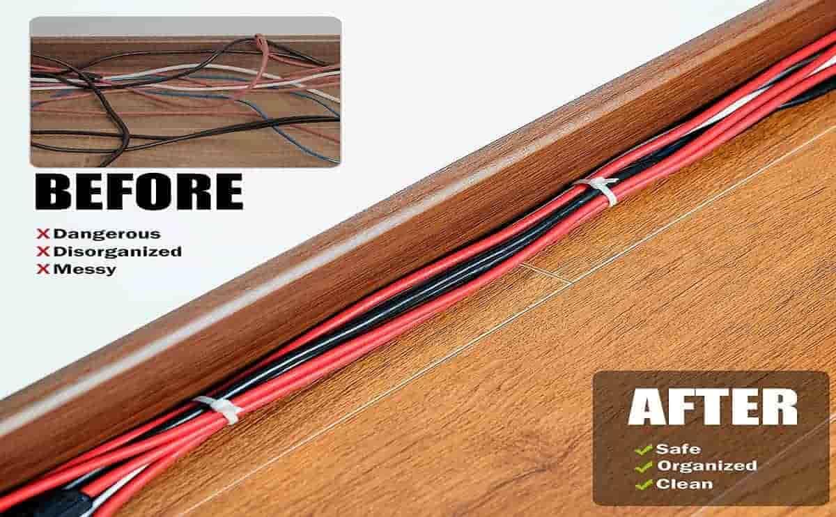 Cable tie highly flexible 2.2x100mm White and Black nylon zip ties for wires - 100 pcs - Image 6