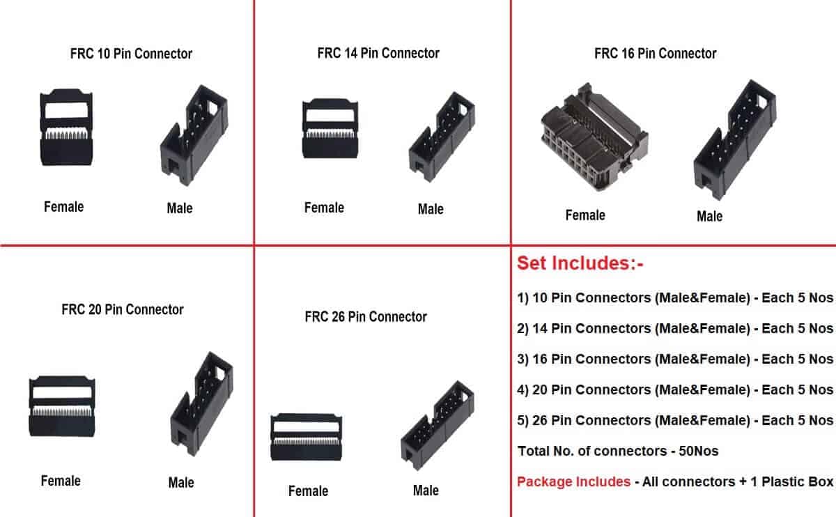 IDC Connector Kit 2.54mm improved IDC socket pin connector Kit male & female - Image 5