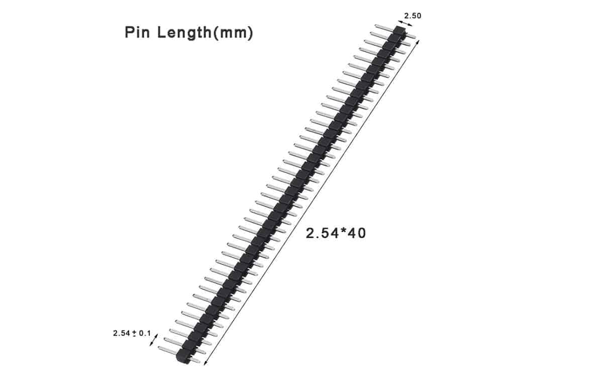 Arduino Header Pins – 2.54mm Single Row 1x40 Male Header Strip for PCB & Breadboard - Image 4