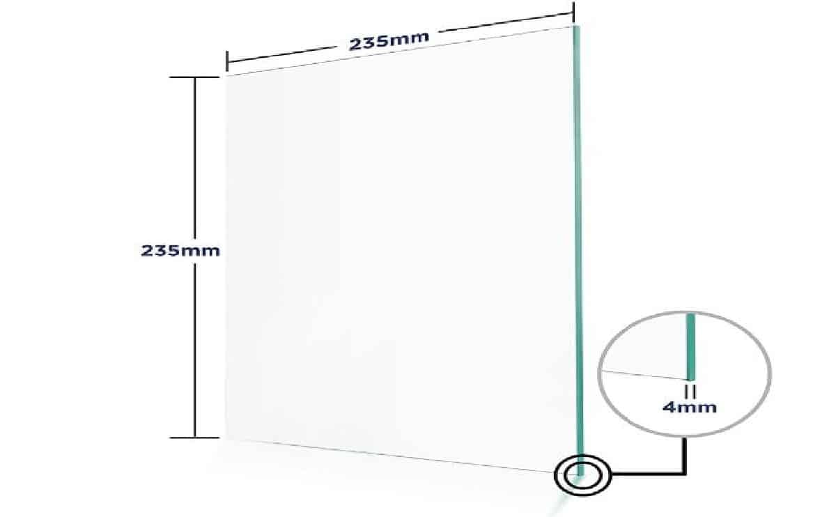 Glass Plate 220*220/ 235*235 for Heat Bed tempered in good quality glass for 3D Printer machine - Image 2