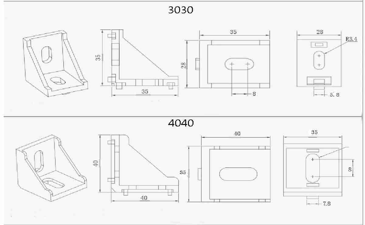 Profile Connector 2020 3030 4040 4545 Series for 3D Printer - Image 3