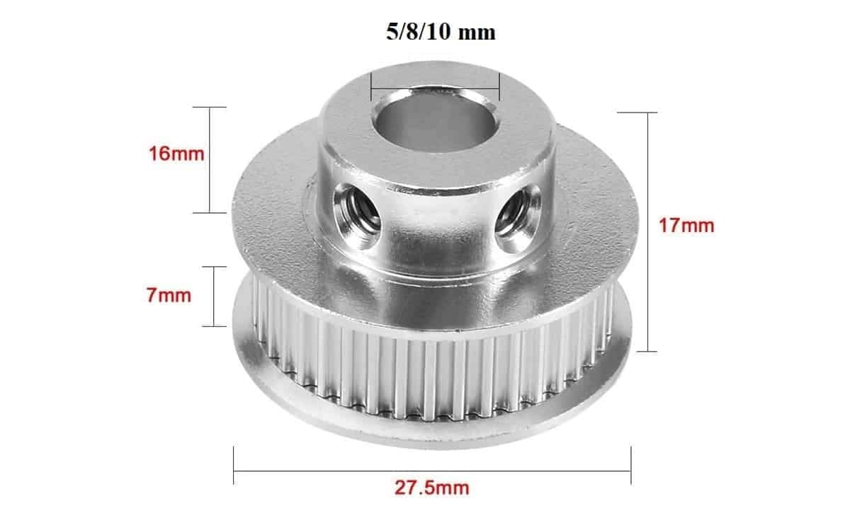GT2 pulley 40 teeth 5mm/8mm/10mm bore 6mm belt GT2 timing pulley for 3d printers - Image 2