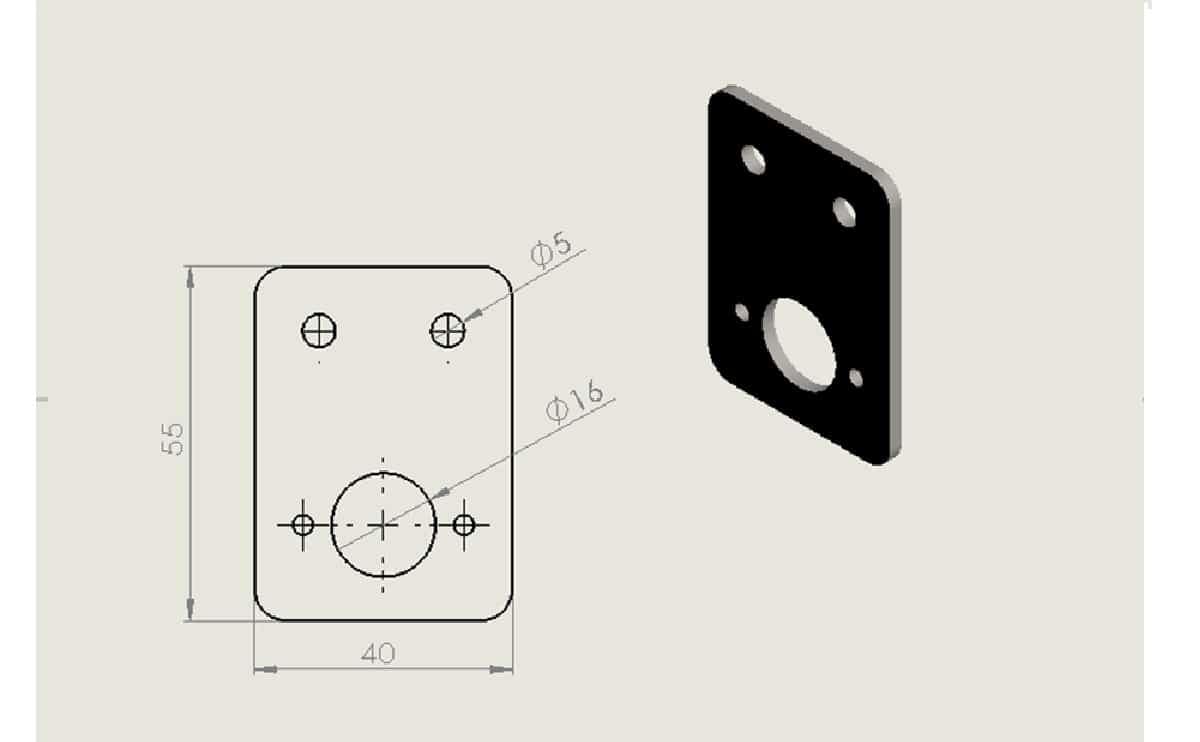 F688ZZ Bearing Holder Mildsteel Material For 3D Printer Machine - Image 2