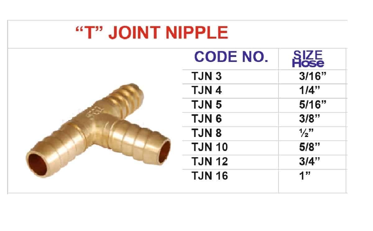 Brass T joint nipple male fittings BSPT for transfer water, oil, gas, and other non-corrosive liquid applications - Image 2