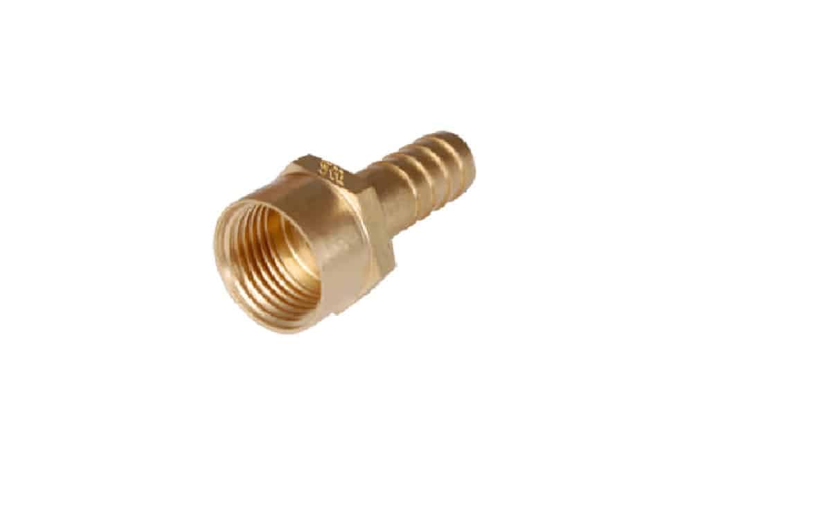 Brass hose nipple female