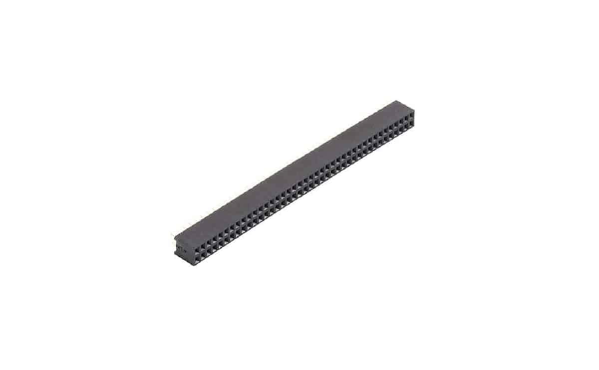 Header Strip Dual Row Straight Connector Female Pin 2x40-Pin 2.54mm Pitch Berg Strip for PCB Panel Mounting - Image 2
