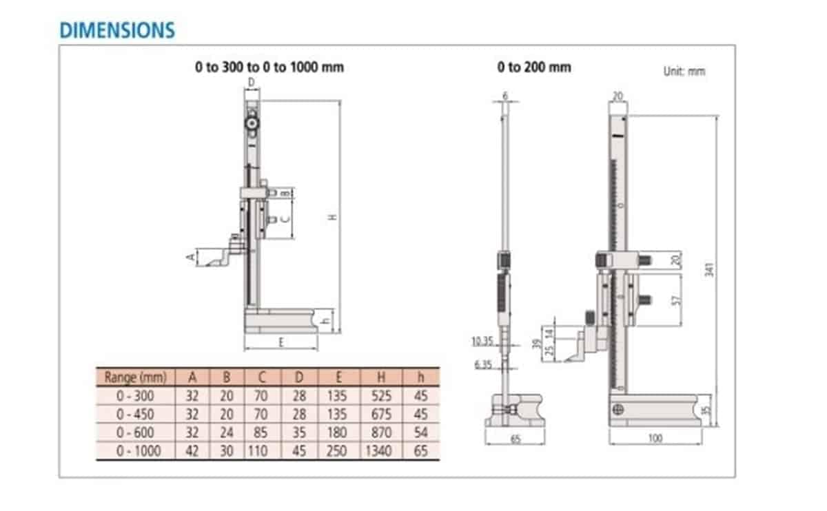 Mitutoyo Vernier Height Gauge Standard 0-300mm of measuring tools - Image 2