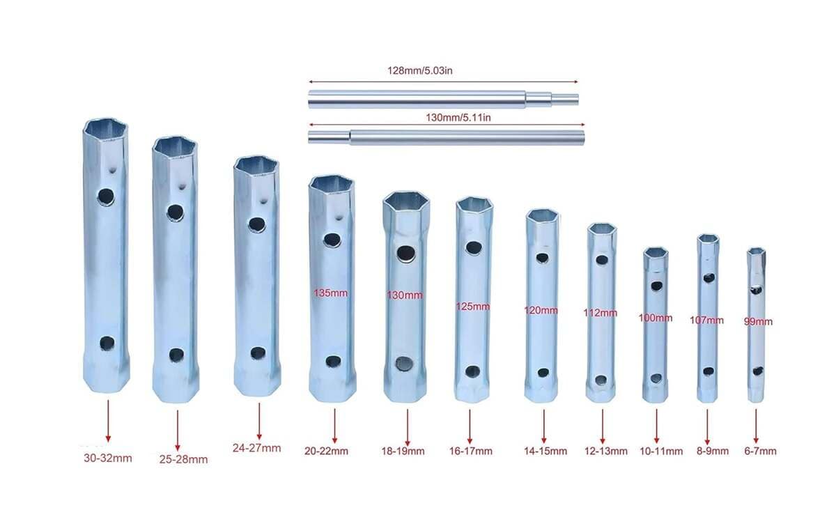 Tubular spanner wrench carbon steel chrome vanadium coated for automobile and mechanical applications - Image 4