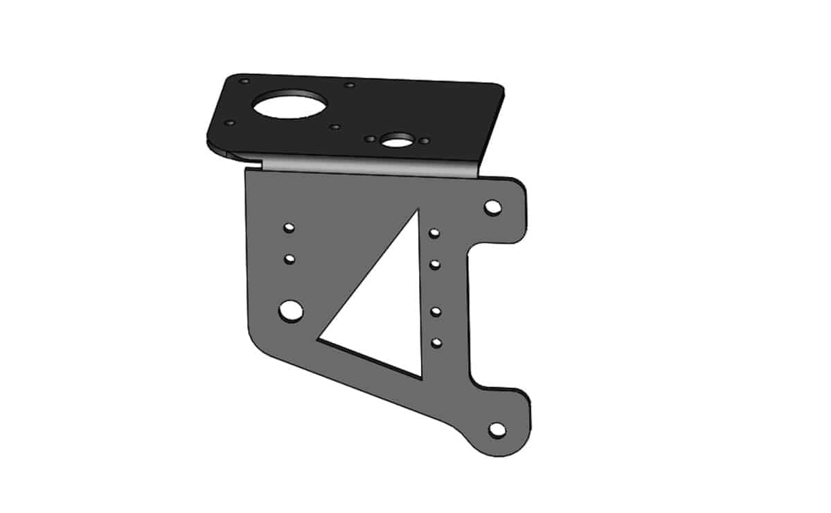 Extruder frame mount right side for mk8 extruder Mild steel material for 2040 Aluminium Profile - Image 2