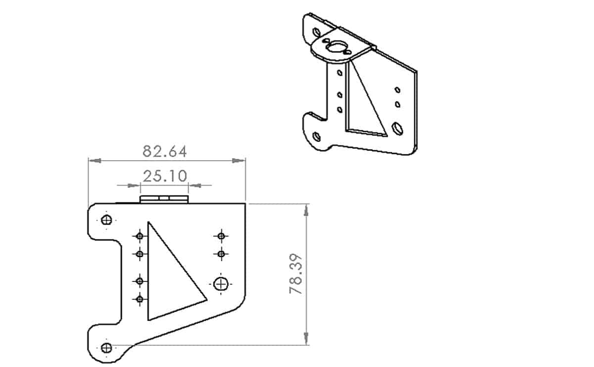 Leadscrew holder Mild steel material for 2040 aluminium profile 3D printer - Image 3