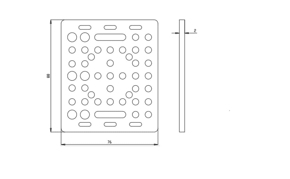 Gantry plate 2040 aluminium/mildsteel v slot gantry plate for 2020 and 2040 aluminium profile - Image 2