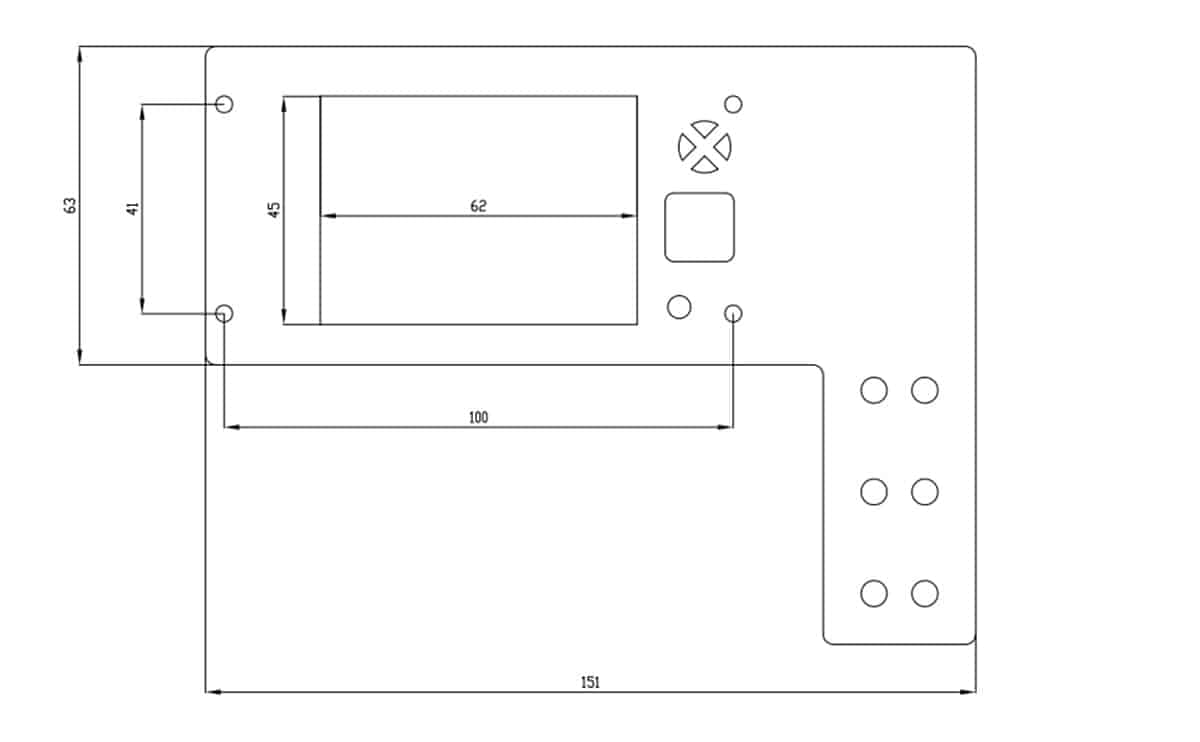 TFT display holder mild steel material for 3D printer - Image 2