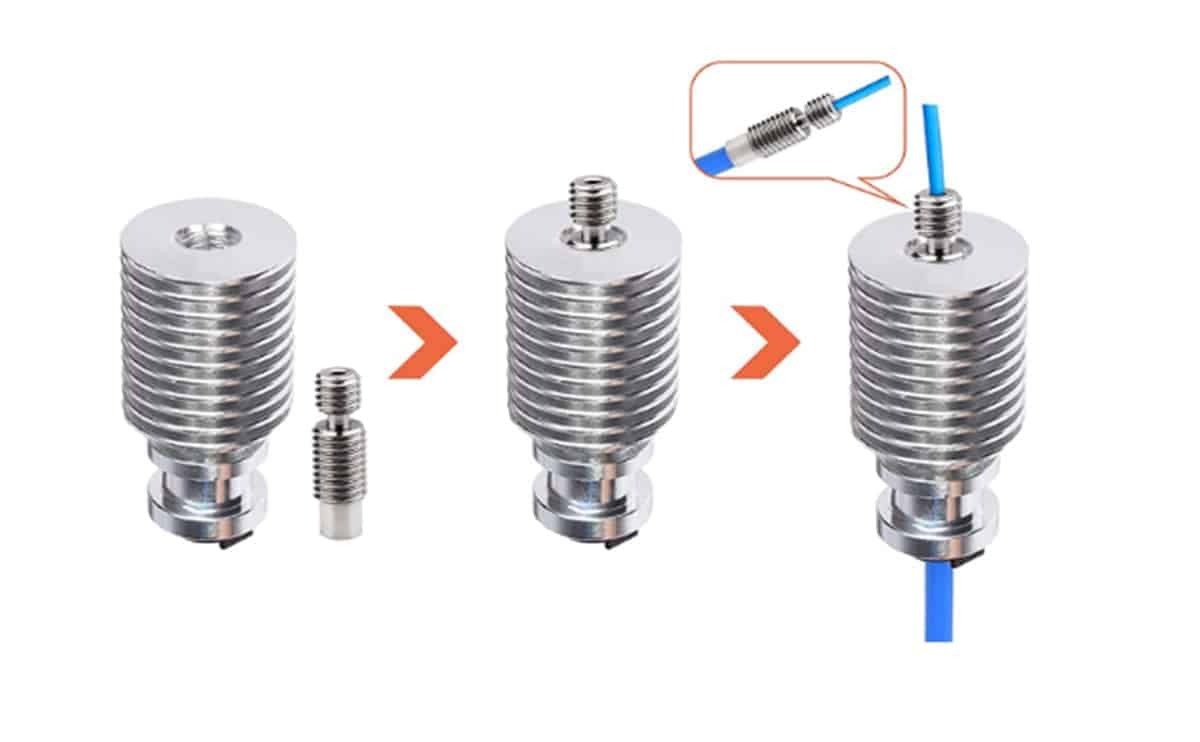 E3D Titanium copper throat / TC4 Titanium alloy V6 for E3D V6 volcano hotend Prusa I3 MK3/MK3S 1.75mm filament - Image 3