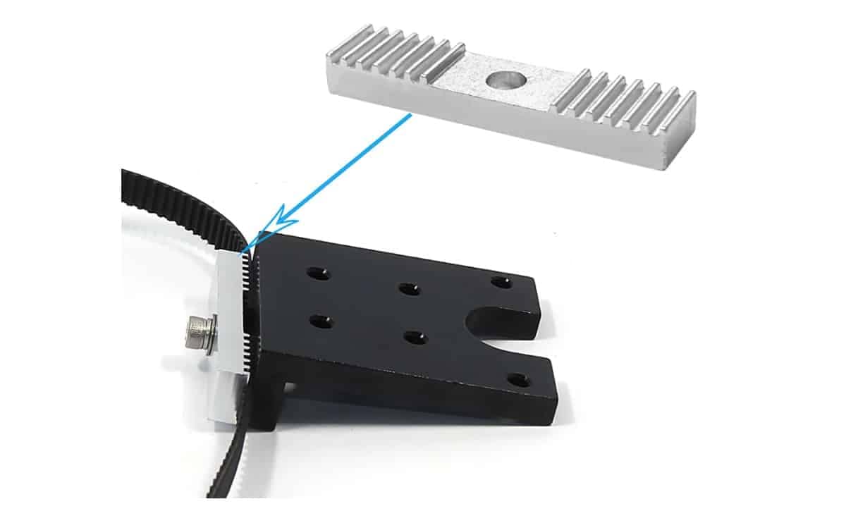 GT2 clamp timing belt aluminum gear clamp mounting block tooth pitch 2mm clamp fixed clip 9x40mm - Image 3