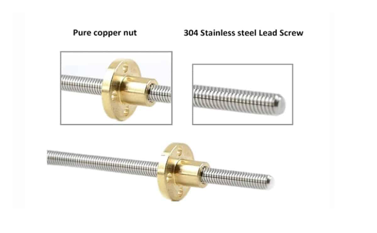 10mm Lead Screw T10 Trapezoidal Thread 4 Start Lead Screw 10mm without Brass Circle Nut for 3D Printer - Image 2