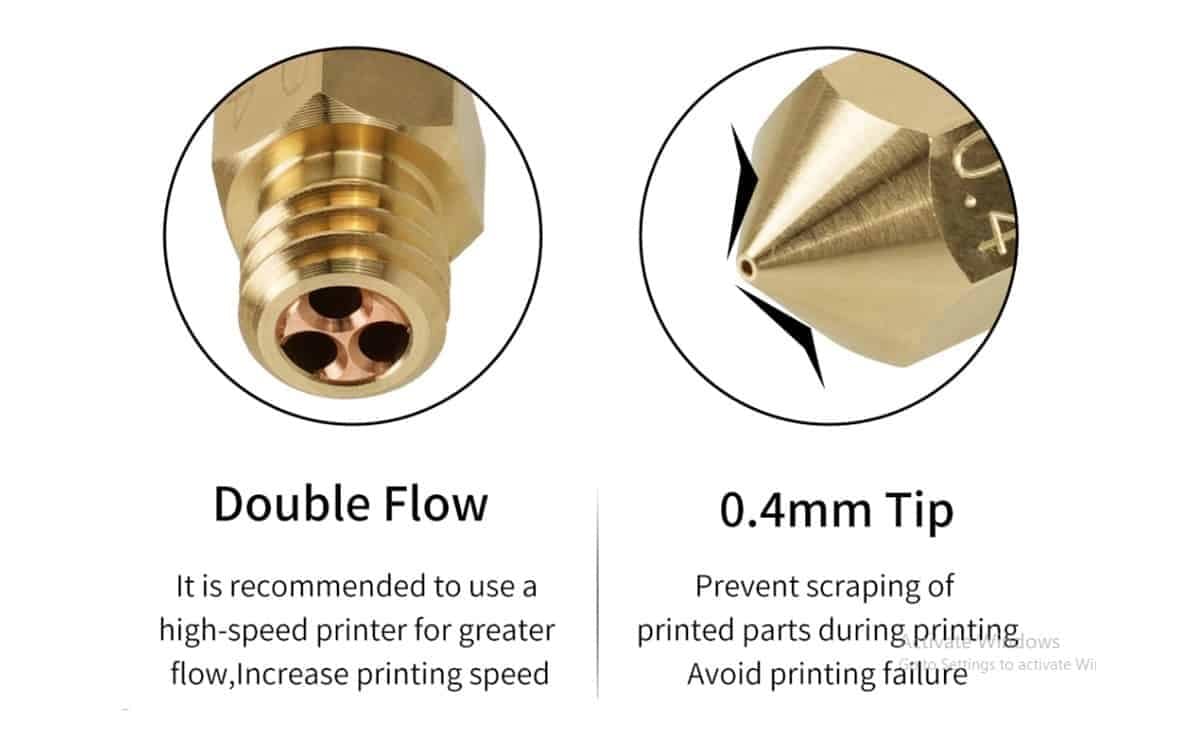 Mk8 cht nozzle mk8 brass nozzle of 1.75mm filament for 3d printer - Image 3