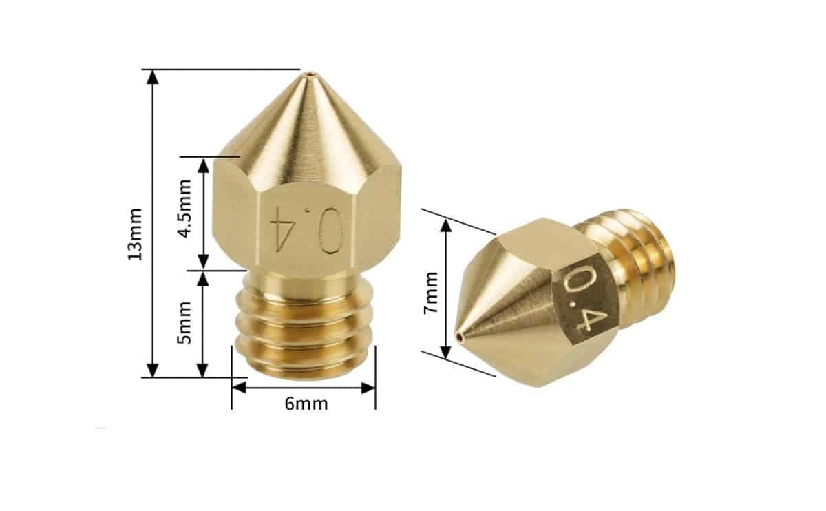 Mk8 cht nozzle mk8 brass nozzle of 1.75mm filament for 3d printer - Image 2