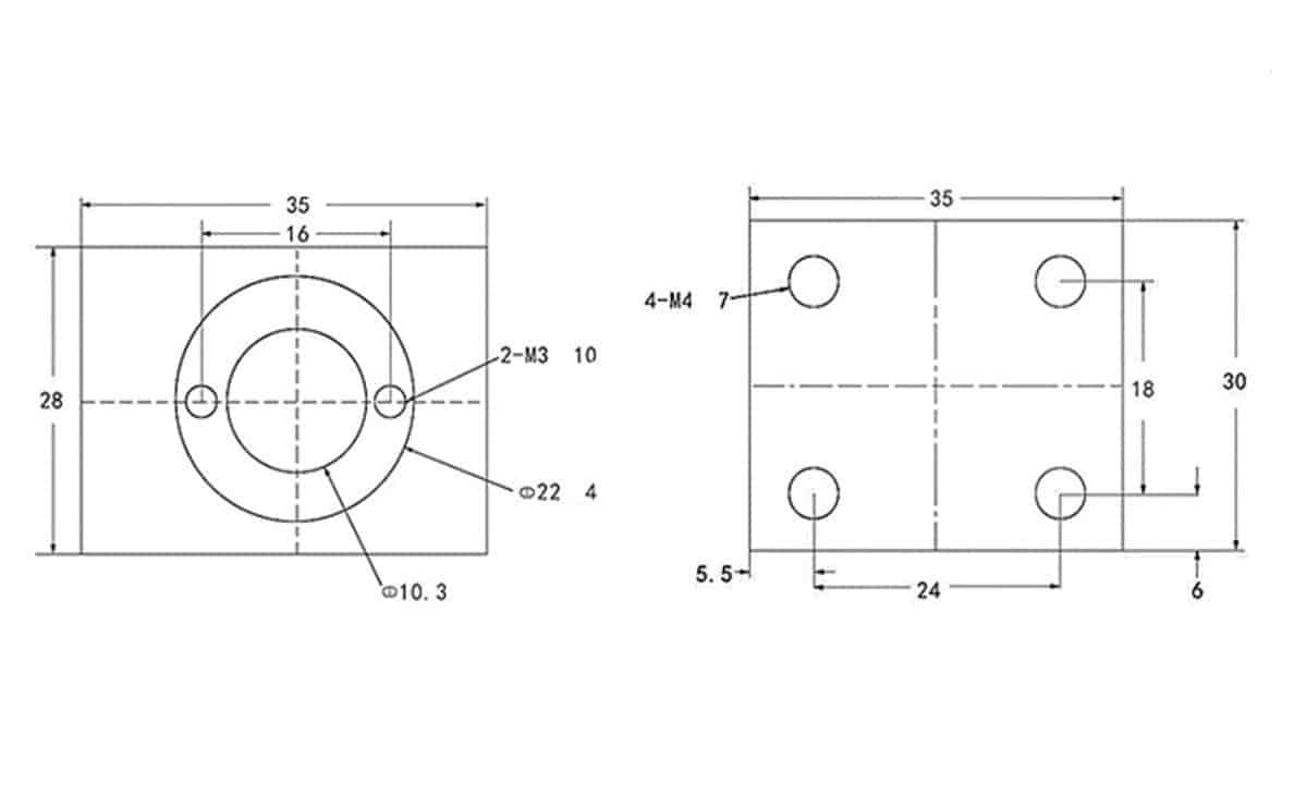 lead screw nut housing bracket for 3D printer parts conversion nut seat aluminum block - Image 3