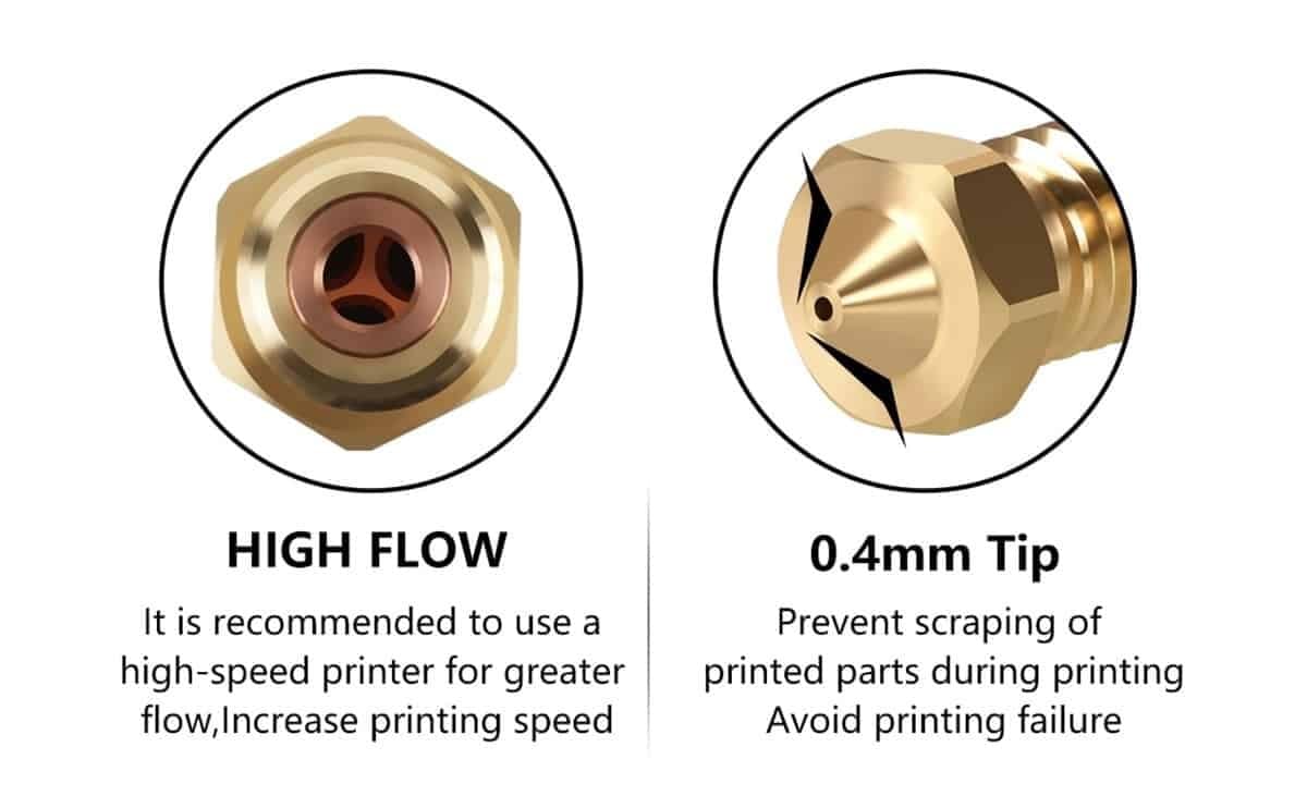 Volcano CHT nozzle brass nozzle 1.75mm filament for 3D printer - Image 2
