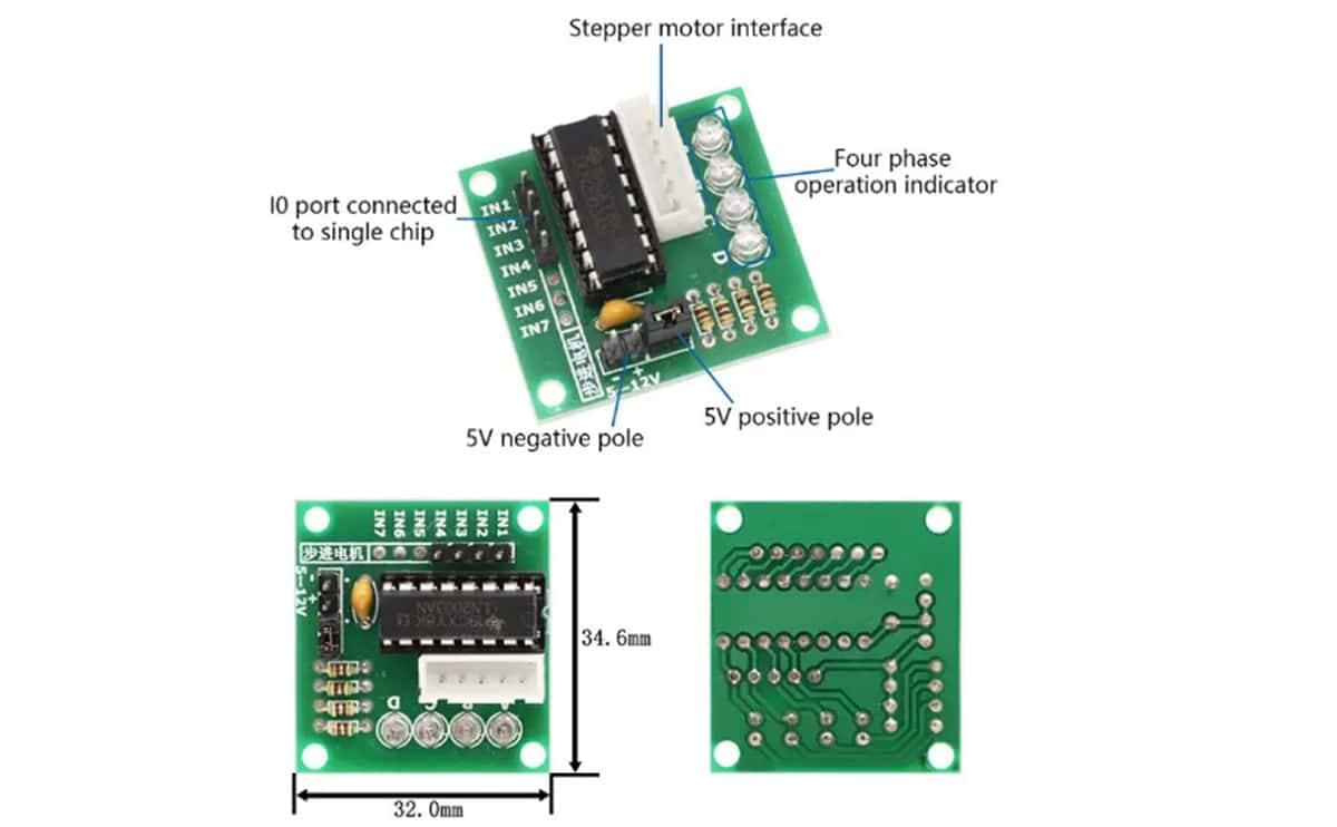 28BYJ 48 stepper motor and ULN2003 stepper motor driver board module for arduino DIY kit - Image 2