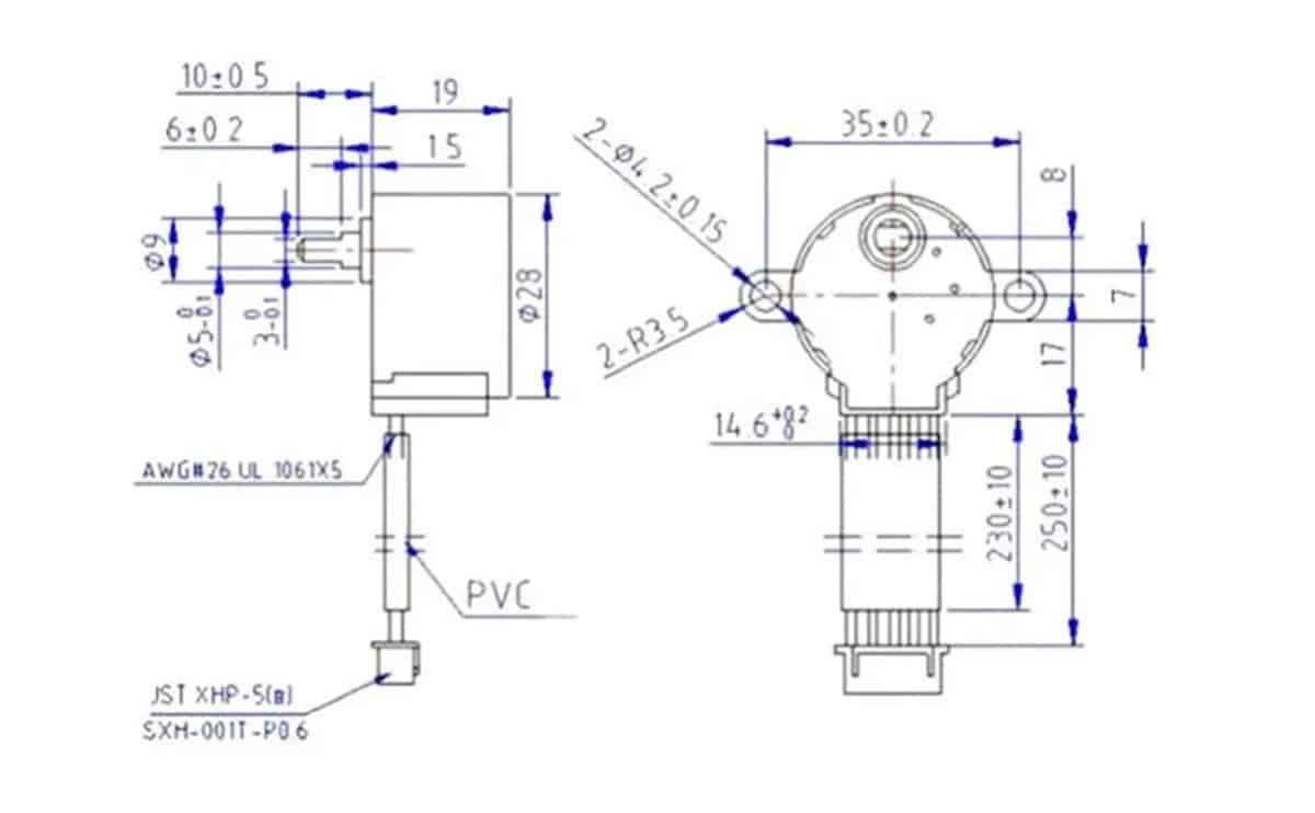 28BYJ 48 stepper motor and ULN2003 stepper motor driver board module for arduino DIY kit - Image 3