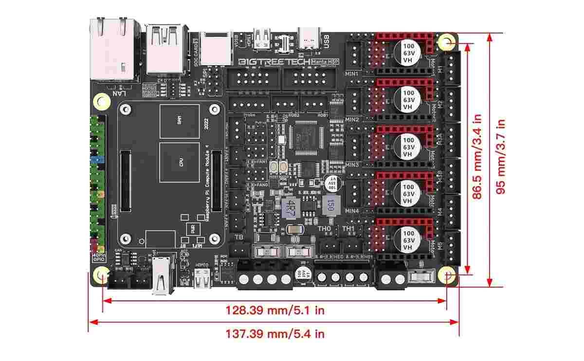 Manta M5P Bigtreetech Control Board for 3D Printer - Image 2