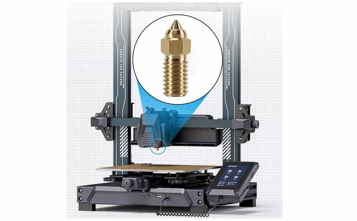 Neptune 4 Brass Nozzle 1.75mm Filament for Netpune 4 and 4 Pro Series 3D Printer - Image 4