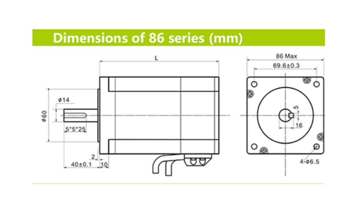 Nema34 Stepper Motor 86AM120ED Closed Loop Stepper Motor - Image 4