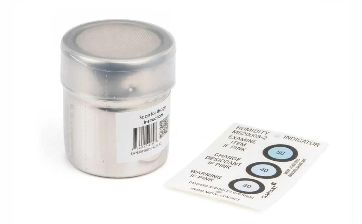 Filament Drying Desiccant Rechargeable Activated Alumina with Stainless Steel Canister pack of 2 - Image 2