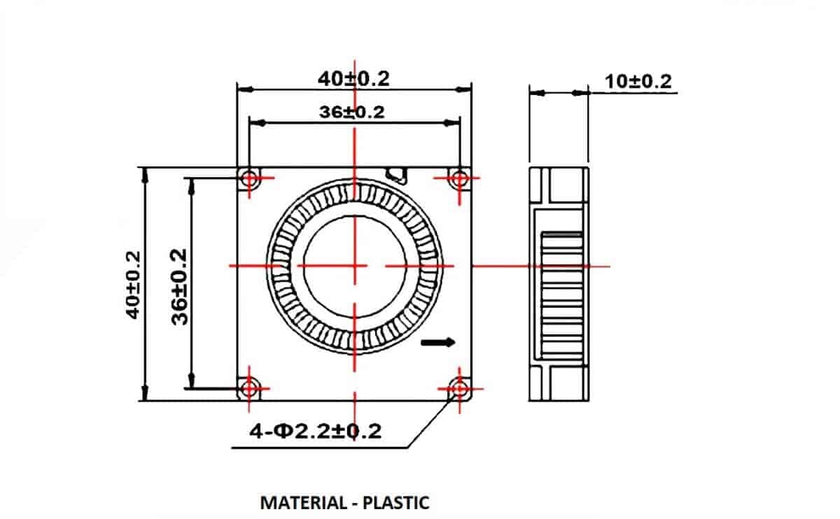 Cooling fan turbo 4010 12V and 24V wire length 100cm high quality 3d printer machine 2 Cooling fan turbo 4010 12V and 24V wire length 100cm high quality 3d printer machine - Image 2