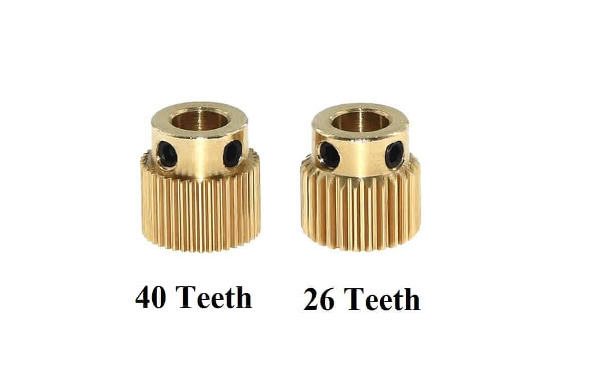 Extruder Gear MK8 26 40 Teeth Brass High Precision for 3D Printer 1 MK8 extruder gear 26/40