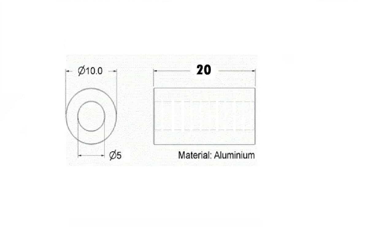 Spacer M5 aluminium material for 3d printer 3 Spacer M5 aluminium material for 3d printer - Image 3
