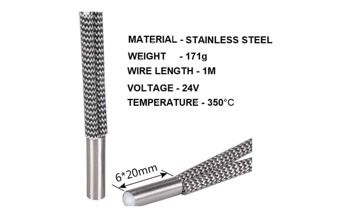 Cartridge heater high temperature ceramic heater 50W improved new 12V/24V for 3D printer 3 Cartridge heater high temperature ceramic heater 50W improved new 12V/24V for 3D printer - Image 3