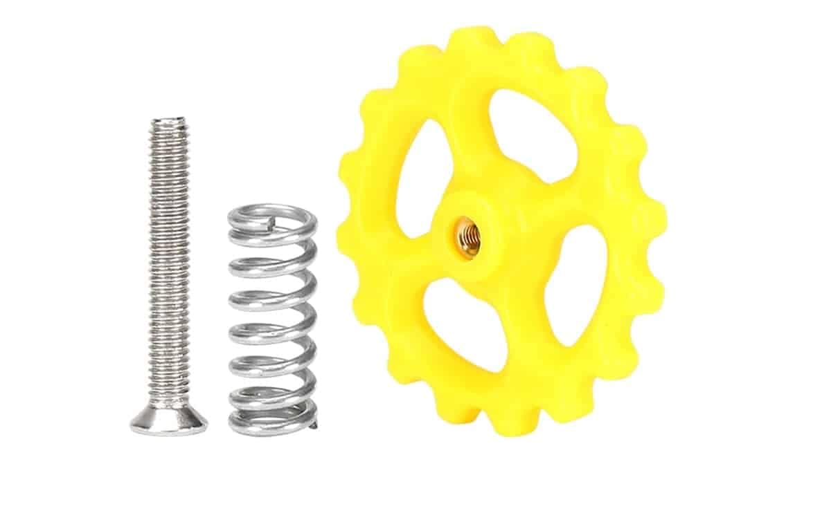 Bed Leveling NutSet M3/M4 – Plastic Ergonomic Nut with Spring & Screw for 3D Printer Heatbed 1 Bed leveling Nutset