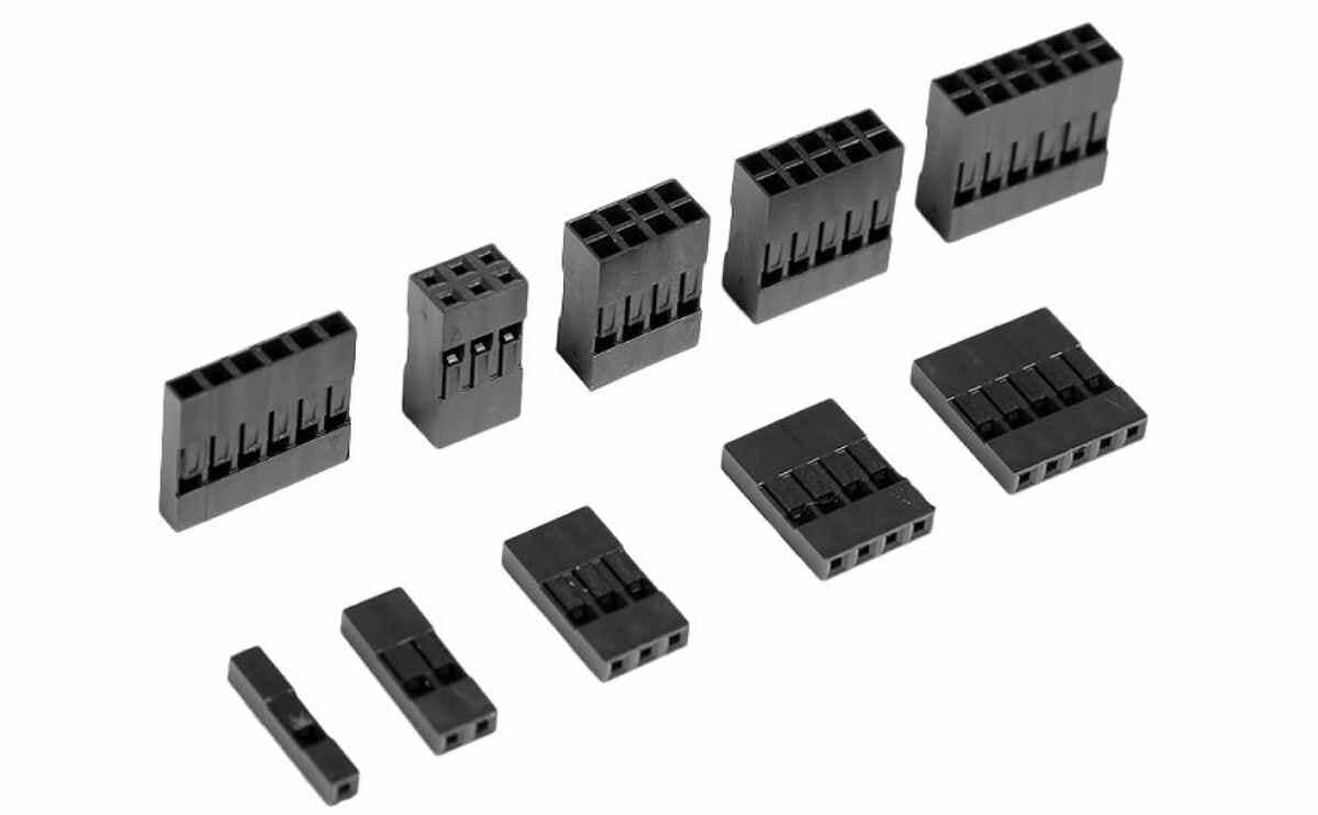 DuPont Connector Kit for 3D Printers 2.54mm Pitch 1–4 Pin Housings, Male/Female Crimp Pins, Single‑Row Header + 2m 28AWG Ribbon Cable 2 DuPont Connector Kit for 3D Printers 2.54mm Pitch 1–4 Pin Housings, Male/Female Crimp Pins, Single‑Row Header + 2m 28AWG Ribbon Cable - Image 2