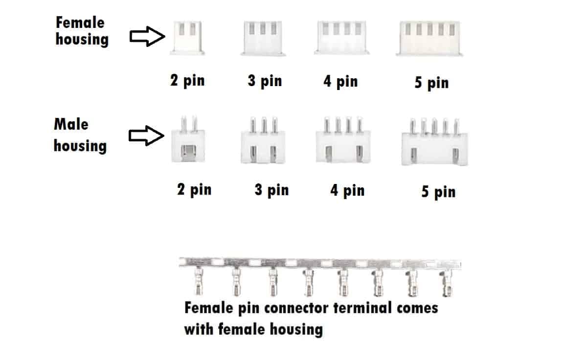 JST Connectors male and female high quality JST connector for wire extensions 3 JST Connectors male and female high quality JST connector for wire extensions - Image 3