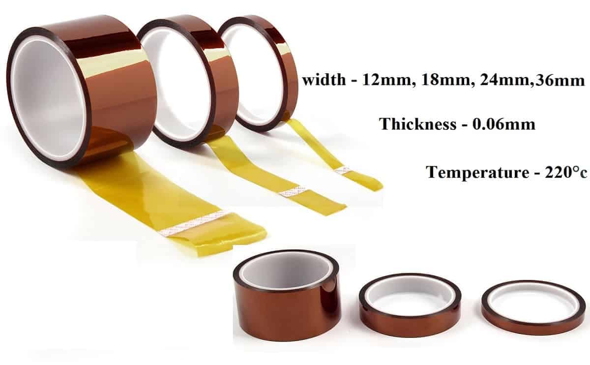 Kapton Tape high temperature strong adhesive tape for 3d printer heat bed 3 Kapton Tape high temperature strong adhesive tape for 3d printer heat bed - Image 3