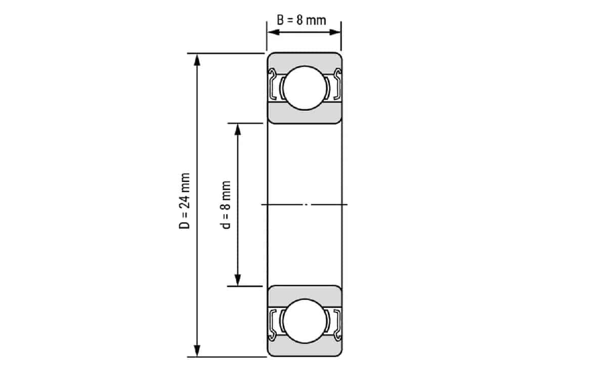 628ZZ bearing stainless steel shielded miniature bearings 628ZZ dimensions 8x24x8mm 2 628ZZ bearing stainless steel shielded miniature bearings 628ZZ dimensions 8x24x8mm - Image 2