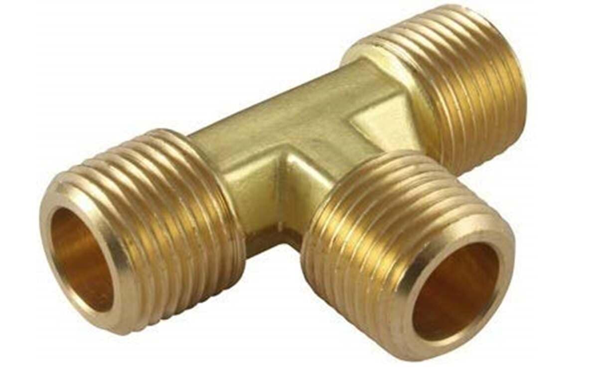 Brass male tee fitting BSP compression pipe fittings for plumbing oil gas and steam applications 3 Brass male tee fitting BSP compression pipe fittings for plumbing oil gas and steam applications - Image 3