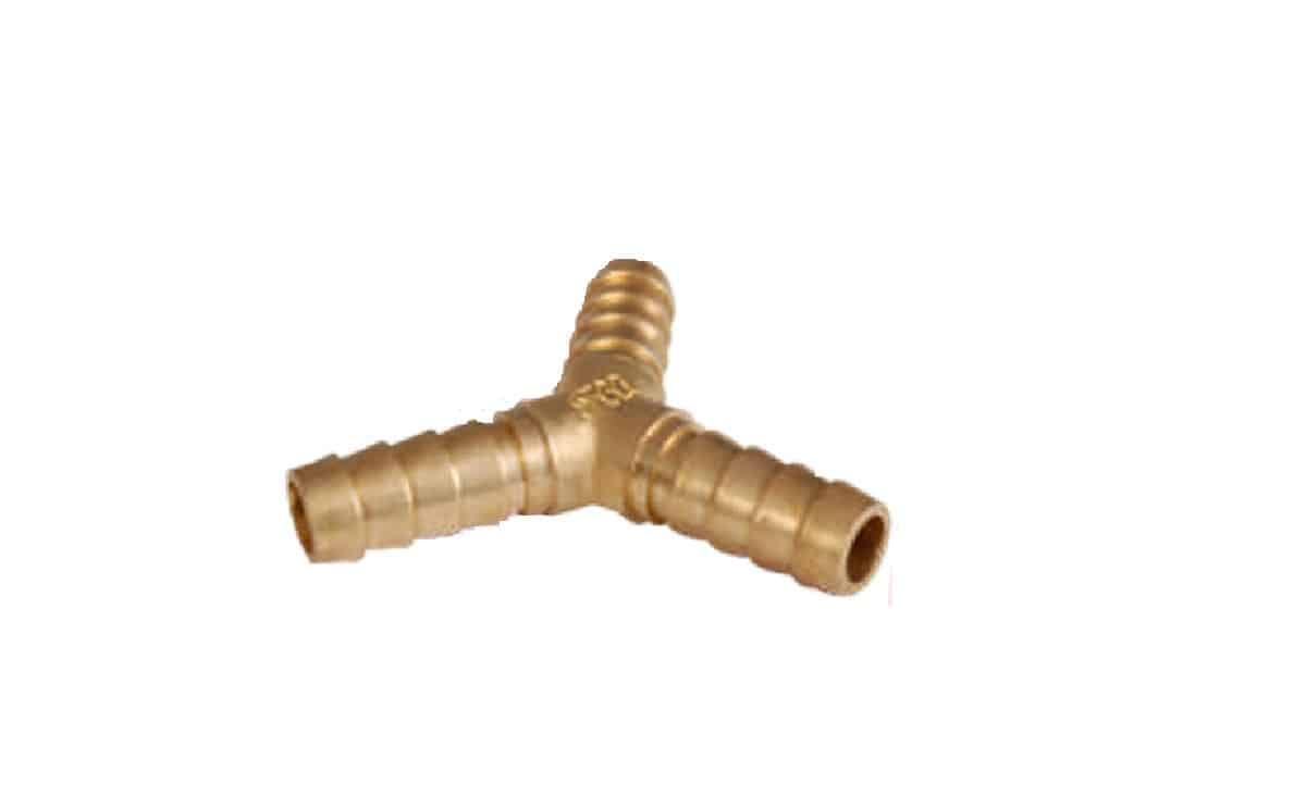 Brass Y joint nipple male fittings BSPT for transfer water, oil, gas, and other non-corrosive liquid applications 1 Brass Y joint nipple