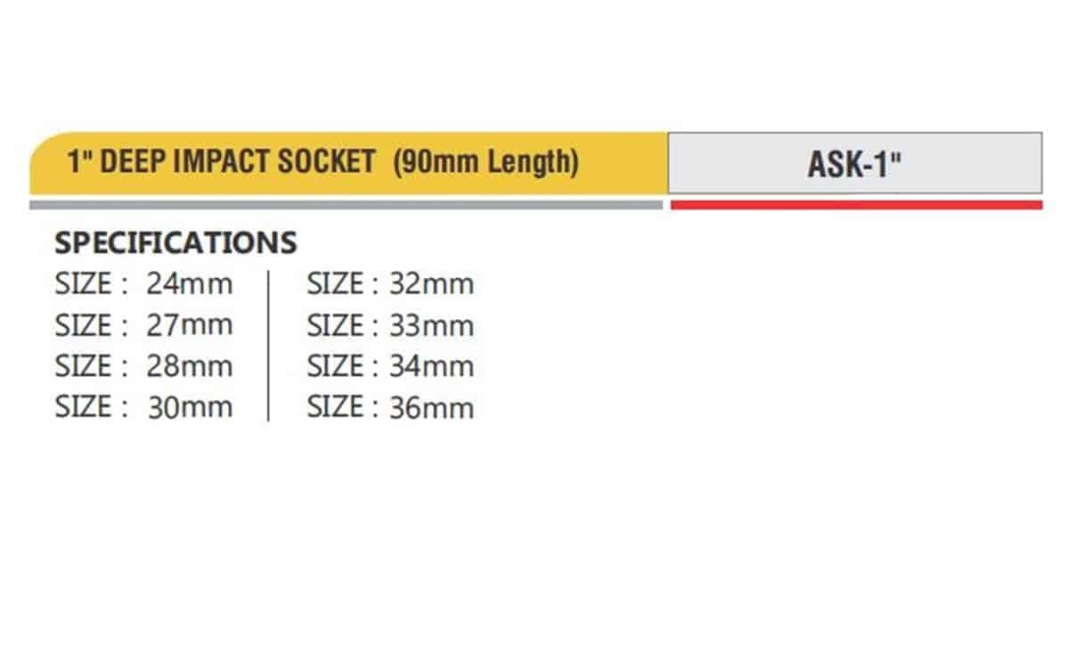 Professional Pneumatic Tools 1" DEEP IMPACT SOCKET (90mm Length) 2 Professional Pneumatic Tools 1" DEEP IMPACT SOCKET (90mm Length) - Image 2