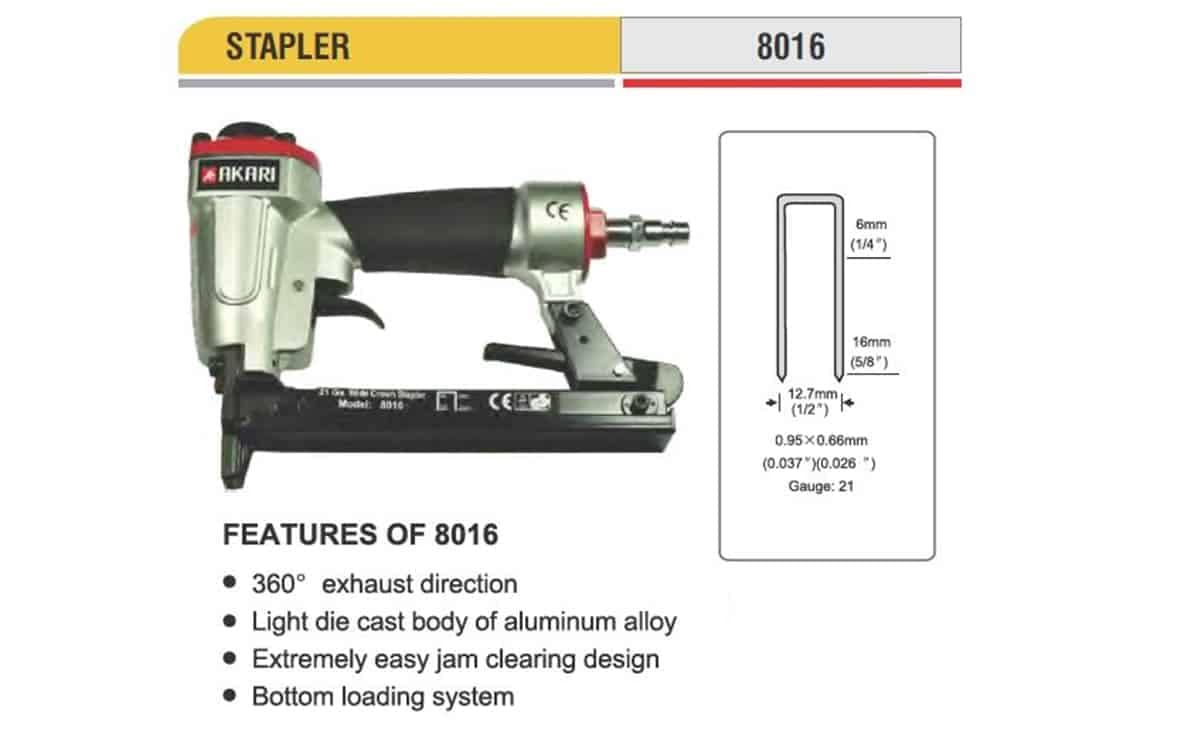Professional Pneumatic Tools - STAPLER 8016 1 Professional Pneumatic Tools - STAPLER 8016